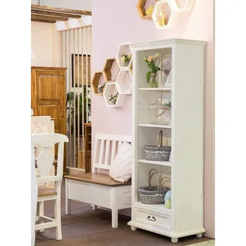 Knihovna Rustikální knihovna WHITE HOME Slim REG102 Barevné provedení: Bílý vosk K17 - Bílý vosk K17