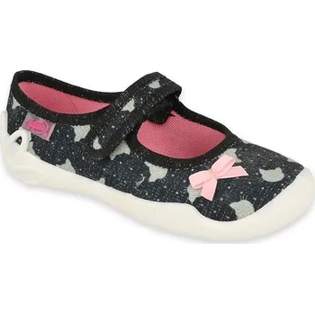 Dívčí obuv Balerínky bačkůrky papučky Befado Blanca 114X481 114Y481 s KOŽENOU STÉLKOU s kočkami velikost: 28