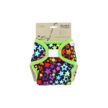 Plenkové kalhoty Petit Lulu - svrchní kalhotky - suchý zip - Duhové hvězdy, Velikost 4 - 15kg