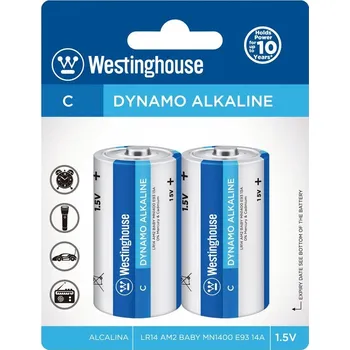Vývojová deska Westinghouse monočlánková alkalická baterie C LR (AM2, BABY, MN1400, E93, 14A); 1,5V - 2 kusy