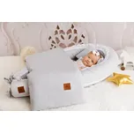 RoyalChild Hnízdečko pro miminko ROYAL s krajkou - šedé 2