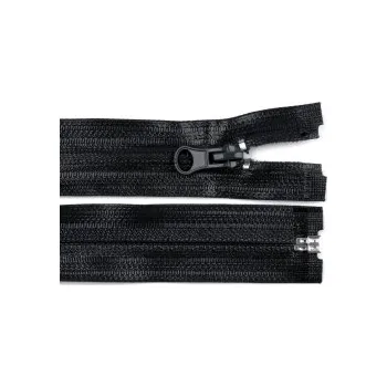 Zip Spirálový zip No5 - voděodolný černý - dělitelný, Délka 55cm