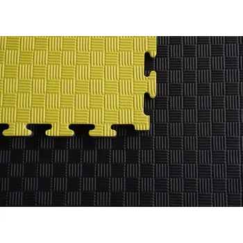 podložka na cvičení 2Msport.cz Tatami puzzle 1x1m 2cm žluto-černé
