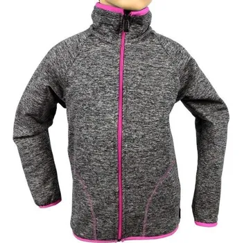 Dívčí svetr Fantom MIKINA ŠEDÝ MELÍR LEMOVKA-RŮŽOVÁ 152