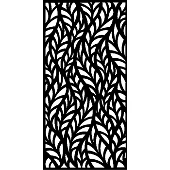 Příslušenství pro plot Designová kovová výplň, laserem vypálený vzor 1295, rozměr 1000x2000x2,5 mm, bez povrchové úpravy