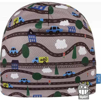 Čepice DRÁČE funkční čepice Bruno 130 šedá se silnicemi a auty velikost čepic: 52-54cm (5-7 let, RDX vel.5)