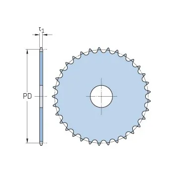 Řetěz na kolo Řetězové kolo SKF PHS 08B-1AH12 zubů - disk bez náboje
