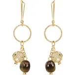 Stříbrné pozlacené náušnice zlaté barvy Delicado KG5000GS8TO Golden Shadow