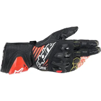 Moto rukavice Alpinestars GP TECH V2 Gloves Black/White/Red Fluo XL