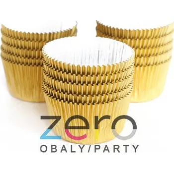Jednorázové nádobí Košíčky ALU 24x16 mm (100 ks) - zlaté
