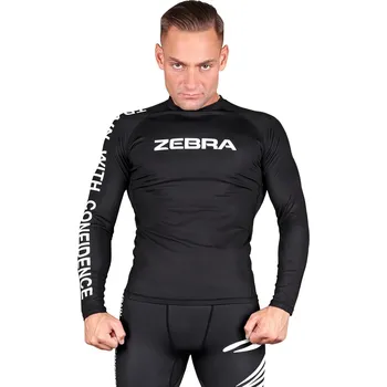 Boxerské rukavice ZEBRA RASH GUARD PERFORMANCE TRIKO DLOUHÝ RUKÁV ČERNÉ Velikost: L