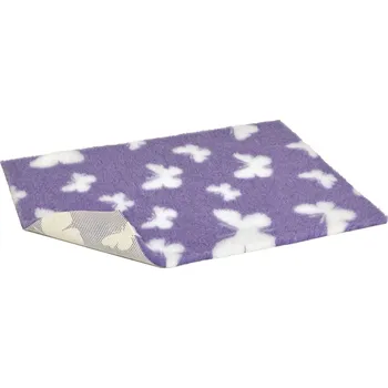 Pelíšek pro psa ORIGINAL VETBED DEKA PRO PSY S PROTISKLUZEM Barva: Lila s bílými motýli, Velikost: M