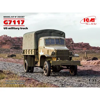 Plastikový model ICM 1/35 G7117, US Military Truck (4x camo)