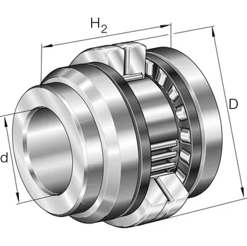 ZARN 4075-TV-A-NA INA Kombinované jehlovo-válečkové ložisko