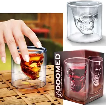 Sklenice Pohár Lebka 75ml