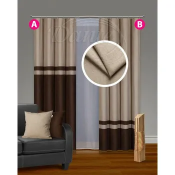 Bytový textil Dante Závěs DUET béžový - varianta B: v.250 cm x š.140 cm