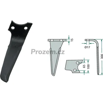 Hrot rotačních bran pro Frandent, Perugini, 65/300 mm, hřeb rotačních bran