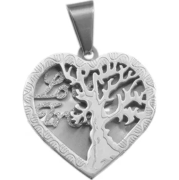 Přívěsek River Šperky. Přívěsek. 99220251 Dámský přívěsek chirurgická ocel, Srdíčko strom života I.