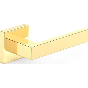 Dveřní kování Klika Qubik K - leštěná mosaz (komplet 2ks)