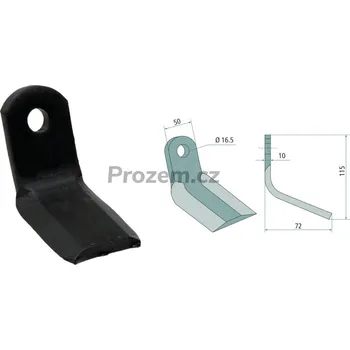 Pracovní nůž Mulčovací Y-nůž pro M.E.A.A.T., 115/10/16,5 mm