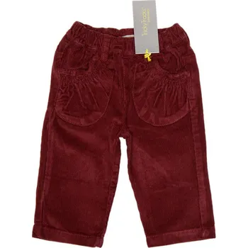 Dívčí kalhoty Corduroy dívčí tmavě červené kalhoty na gumu Velikost: 74