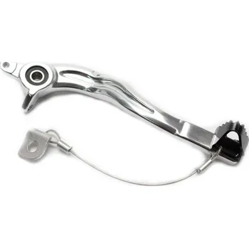 Brzdový pedál MOTION STUFF 83P-0811002 silver body, black steel fixed tip Steel Fixed Tip