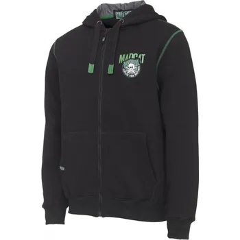 Pánská mikina MADCAT Mikina Badge Logo Zip Hoodie Black Caviar Velikost: L