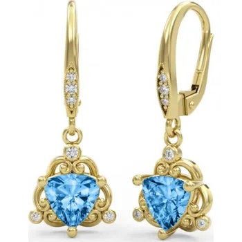 Náušnice Couple, Velkolepé náušnice Antoinette II, žluté zlato s&nbsp;barevnými zirkony, 585-66-3-0389.0Z00.0.00.103.10