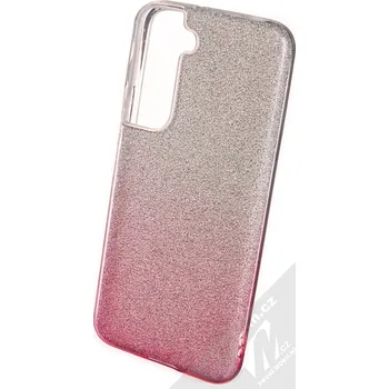 Pouzdro na mobilní telefon 1Mcz Shining Duo TPU třpytivý ochranný kryt pro Samsung Galaxy S22 5G stříbrná růžová (silver pink)