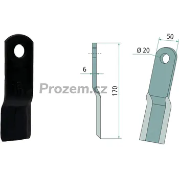 Mulčovací nůž pro Humus, 170/6/20 mm