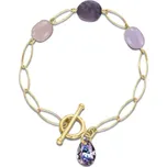 Stříbrný pozlacený náramek fialový Sassolino BG6433VL10MIX Vitrail Light