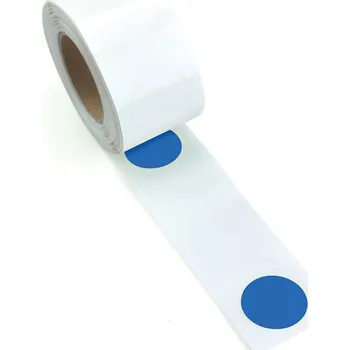 Výstražná páska Modrá podlahová značicí kolečka v roli, 7 cm