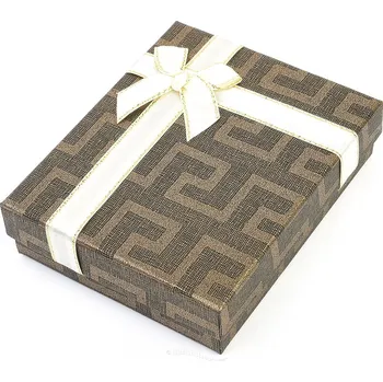 Dárková krabička Dárková krabička hnědá s mašlí 11 x 9cm