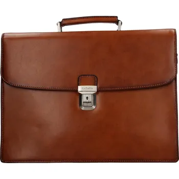 Pánská aktovka Pánská kožená aktovka Katana Marcus - koňak