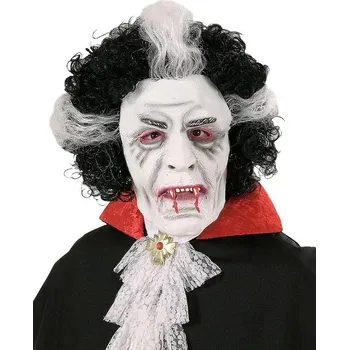 Karnevalová maska Maska latexová vampýr s vlasy