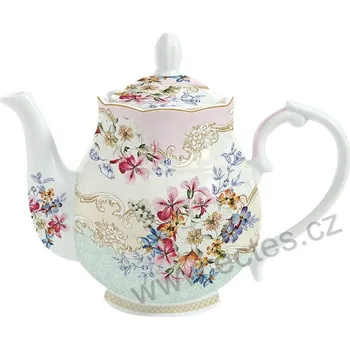 Konvice na čaj Easy Life ORIENTAL GARDEN porcelánová čajová konvice s kyticí květin 900ml