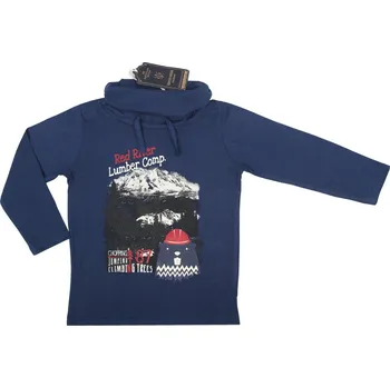 Chlapecké tričko Ebound chlapecké tmavě modré tričko s rolákem Velikost: 104