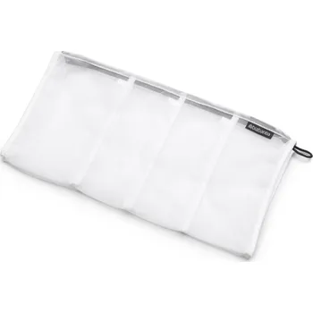 Koupelnová předložka Brabantia Prací sáček na ponožky, bílá / šedý zip