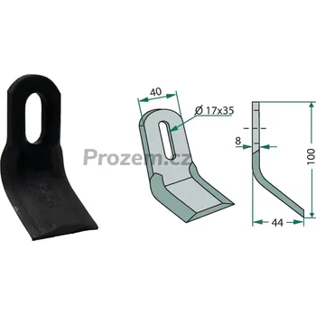 Mulčovací Y-nůž pro Ferri, 100/8/17x35 mm