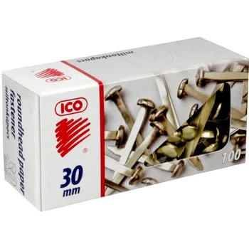 Kancelářská sponka ICO Kancelářská sponka s hlavičkou 30 mm 100 ks
