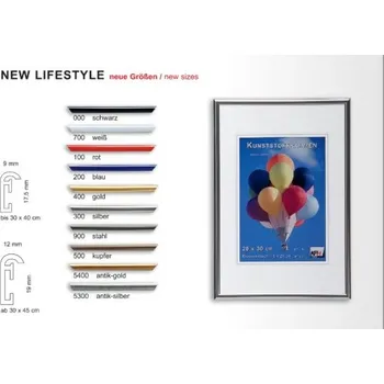 Rám na obraz Plastový fotorámeček New Lifestyle 20x30 černý kph
