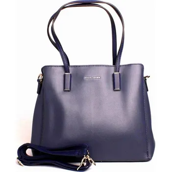 Kabelka Tříoddílová střední tmavěmodrá kabelka do ruky David Jones CM6435A