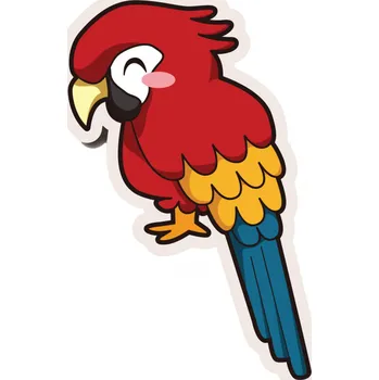 Dětsný nábytek Samolepka Papoušek Výška 50 cm