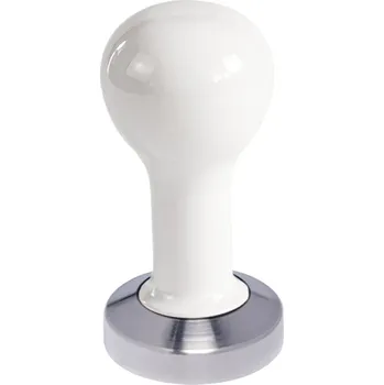 Buna café tamper, kov, bílý, 51 mm, nerez mat, plochý