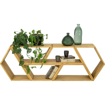 police Rustikální dřevěná police CORDOBA COS22 Barevné provedení: Světlý vosk K01