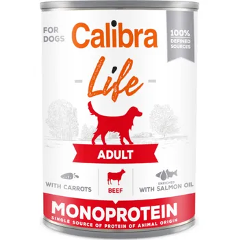 Krmivo pro psa Calibra Dog Life Adult Beef 6x 400 g, monoprotein konzerva