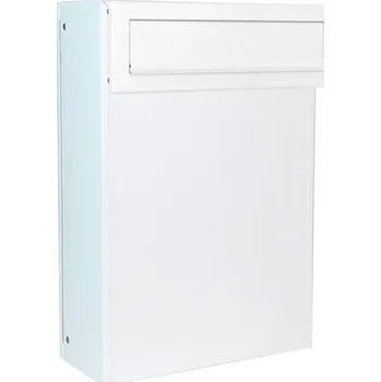 Poštovní schránka Poštovní schránka C-050 s vhozem do plotu a branky - RAL 9016 MAT. - BÍLÁ