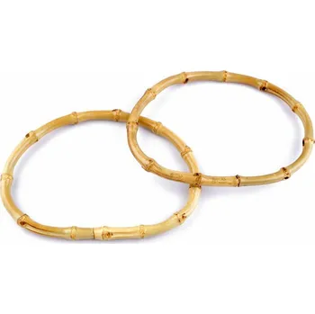 Kraftika Bambusová ucha na tašky 14 x 19,5 cm 2 ks