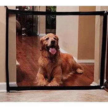 Dětská zábrana Bezpečnostní zábrana pro domácí mazlíčky 182 x 74 cm černá