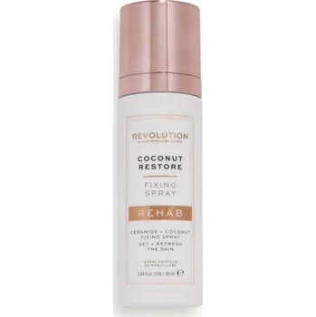 Přípravek na tvář Makeup Revolution Rehab Coconut Restore fixační sprej na make-up 90 ml